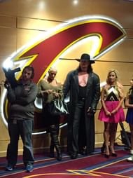 The Undertaker and Dana Warrior at the Cavaliersâ opening night celebrations
